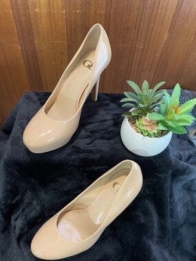 Gianni Bini Blush Patent Platform Stiletto Pumps